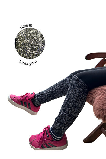 STEPPE BERRY Glitter Melange Children's Leggings Socks