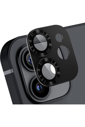 EDELFU حافظة واقية لعدسة الكاميرا متوافقة مع هاتف iPhone 11 و12mini، غطاء كاميرا خلفي من الزجاج المقسى المعدني الصديق