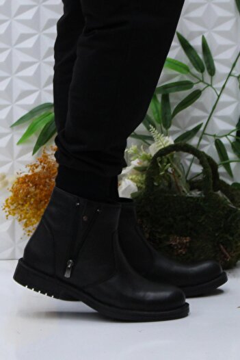 Polaris 110371   Black Comfortable Original Product Genuine Leather Men's Boots