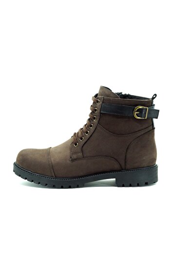 İriadam 45 - 46 - 47 - 48 -49 -50 Large Size Men's Leather Boots Ef703 Brown Nu-Brown Nubuck