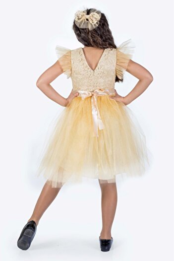 Mnk Baby&Kids Βραδινό φόρεμα για κορίτσια Roza Lace Tutu MNK0546 ΜΠΕΖ