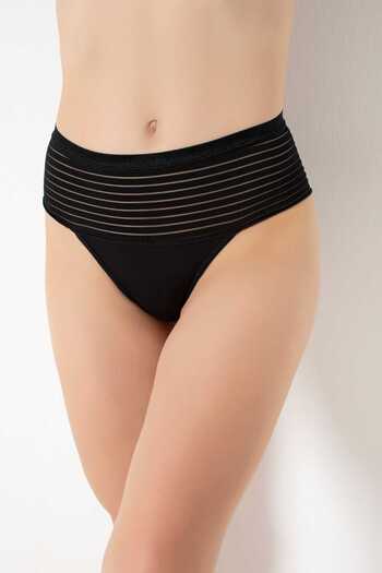 SiaLess Lingerie Жіночі чорні бразильські трусики