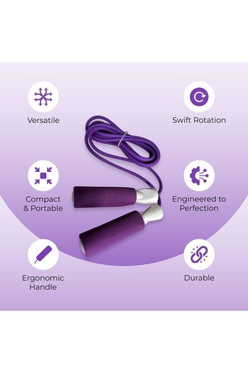 anythingbasic German Technology  Skipping Rope| Purple, Unisex, Rubber & Foam | Jumping, Cardio Endurance