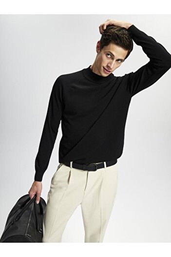 LC Waikiki Half Turtleneck Long Sleeve Men's Knitwear Sweater
