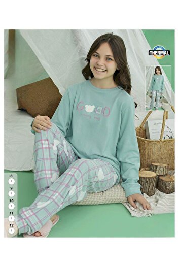 İpek Kız Çocuk Uzun Kol Termal Pijama Takımı