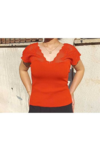 aytenli V-Neck Large Size Collar Openwork Thick Straps Plain Knit Standard Size Knitwear Crop Tank Top