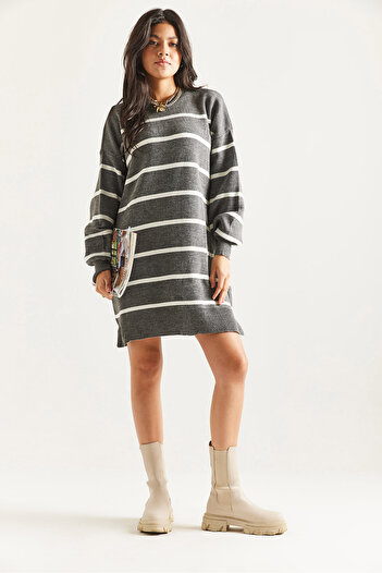 İKLİM LİFE Striped Knitwear Tunic