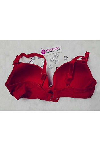 F.K 916 Kadın Sütyen/Kırmızı/Balenli/Boş Kap/Toparlayıcı