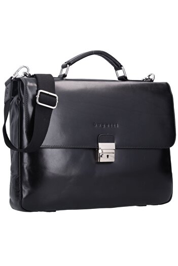 BUGATTI Laptopfach Romano Messenger Leder 40 cm