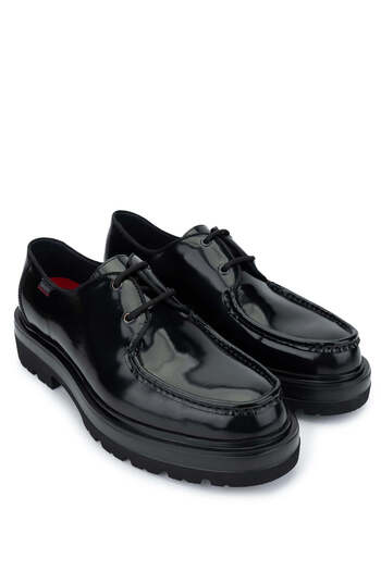 Callaghan Men's Genuine Leather Black Casual Shoes