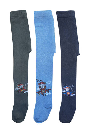 Ekinoks 3 Pack Baby Boy Kids Pantyhose Colorful Patterned Cotton