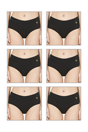 ÖZKAN underwear Özkan 23922 6 Pack Γυναικεία βαμβακερά μοντάλ εύκαμπτα μαλακά ψηλόμεσα εσώρουχα Bato
