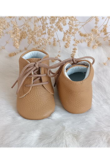 Hodore Camel Genuine Leather Baby Boots