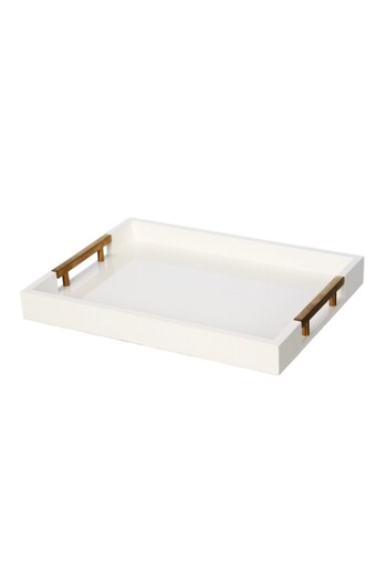 Felli Rectangular Wooden Tray with Handle 40cm Y1K150055-W
