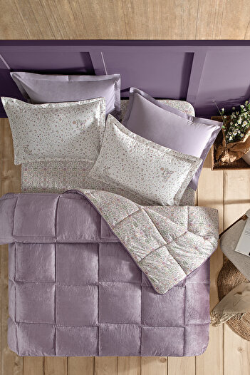 Puffy Alyson Double Threefy Sleeping Set - Ash Purple