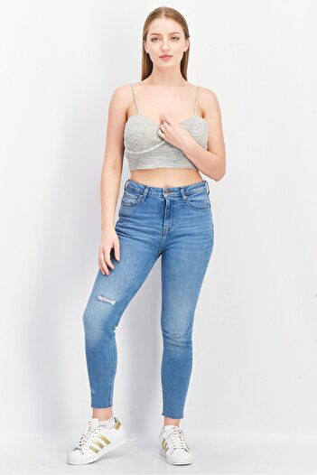 Asos Design Women Tall Sweetheart Sleeveless Textured Top, Heather Grey