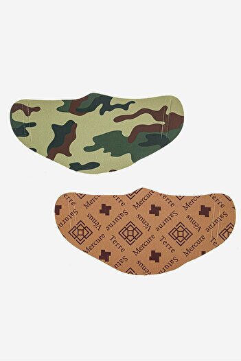 Asos Design Women 2 Pcs Face Covering Mask, Multicolor