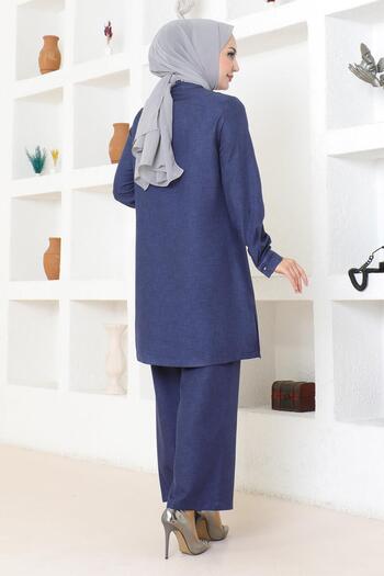 Modamihram Indigo Set - Ruffle Detailed, Model 19224