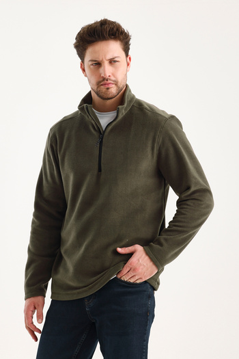 GENIUS STORE Unisex Polar Half Zipper Ανδρικό Fleece Αντιανεμικό Γυναικείο-Ανδρικό Fleece