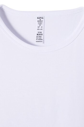 Katia&Bony Men's O Neck White Basic Modal T-Shirt