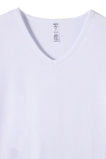 Katia&Bony Basic Modal V-Neck Men's T-Shirt White