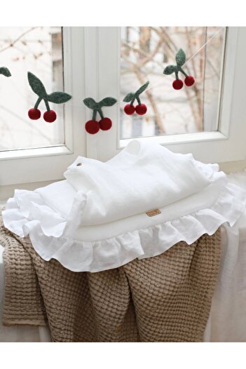 JUNİPERUS 100% Cotton Muslin Baby Sleeping Bag with Ruffles and Swaddles