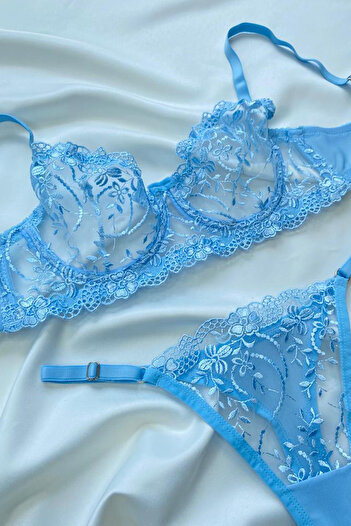 Fleur de Lingerie Σετ εσώρουχα σουτιέν με μοτίβο λουλουδιών