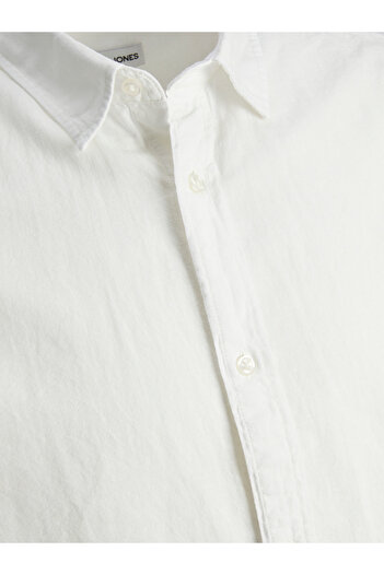 Jack & Jones JJELINEN BLEND SHIRT LS SN Білий