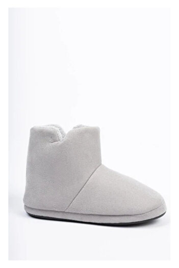 RedPlay Riva Shoes - Ανδρικές χειμερινές παντόφλες Home Boots, ανοιχτό γκρι φλατ σουέτ