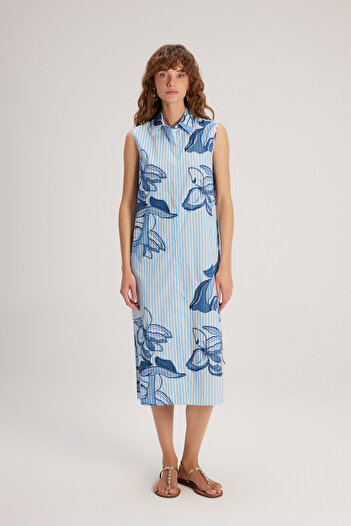 adL Side Buttoned Sleeveless Dress
