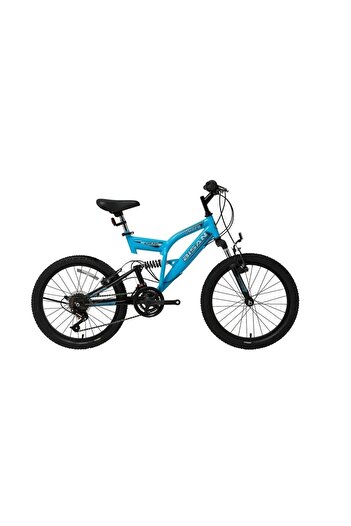 Bisan Jumper Erkek Çocuk Bisikleti 34cm V 20 Jant 18 Vites Açık Mavi Parlak Siyah Mavi