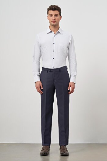 İmza Lacivert Yandan Cepli Slim Fit Classic Pantolon 1003245152