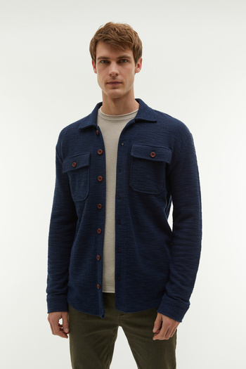 Mudo Regular Fit Textured Shirt Jacket