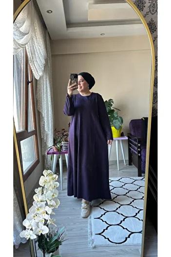 TDYtrendy Giyim Mother Steel Winter Rhinestone Lycra Plus Size Dress