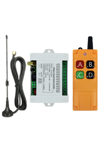 Choice C211008 GK06TX-1 AC 100 110V 220V 4CH RF Wireless Remote Control Switch Radio Receiver With 2000M Lo