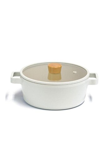 NEOFLAM Fika 22 Cm Cast Iron Short Casserole with Glass Lid D-neof222