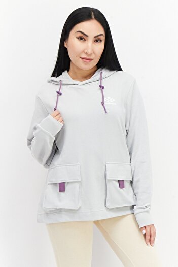 UMBRO Women Sportswear Fit Outdoor Hoodie, Light Grey