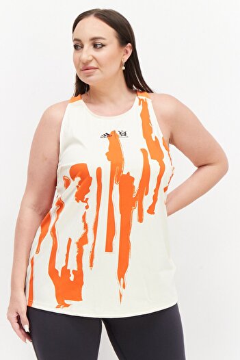 adidas Women Plus Size Sleeveless Tennis Tank Top, Ivory
