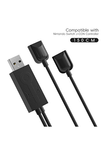 Choice Black Charger Cable For Joycon Controller 2 In 1 Joy Pad Charging Cable For Nintendo Switch/ Switch