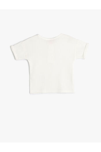 Koton Basic T-Shirt Ribbed Short Sleeve Crew Neck Cotton