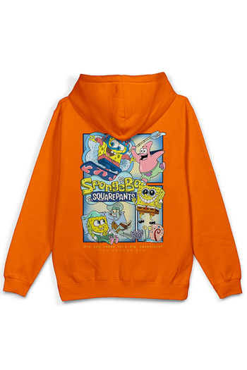 Overoz Πορτοκαλί Hoodie - Bob Back Printed Door Oversize Φούτερ H1232