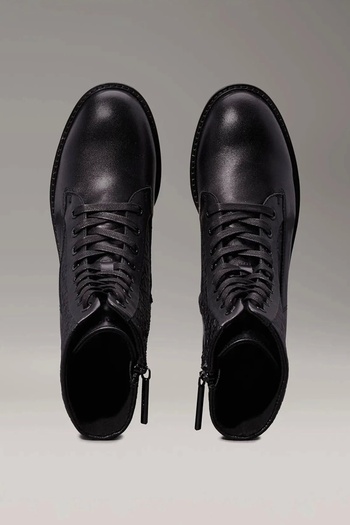 Calvin Klein Flat Combat Baskılı Low Boots