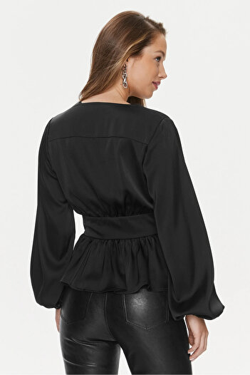 Guess Kadın Guess Regular Fit Bluz - Siyah