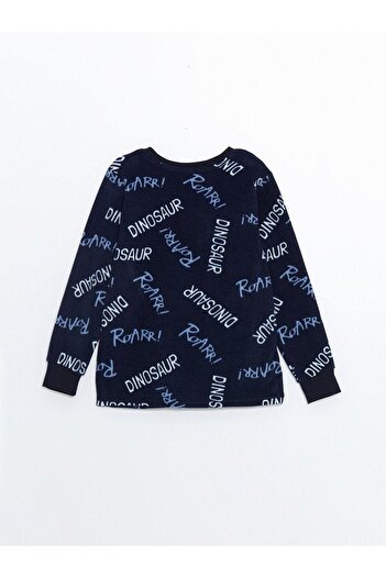 LC Waikiki LCW Kids Baskılı Bisiklet Yaka Polar Erkek Çocuk Pijama Takımı