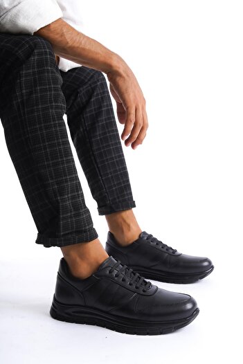 CZ London Men's Genuine Leather Non-Slip Sole Black Work Safety Shoes Full Mold Comfortable Sole Shoes