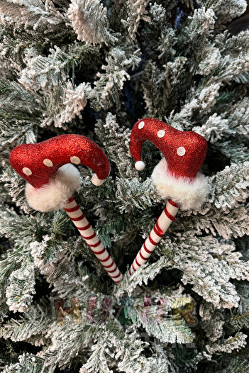 Huzur Party Store 50 cm Elf Legs Figureable Christmas Flower Gin Dwarf Boot Feet New Year Artificial Flower