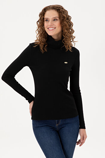 U.S. Polo Assn. Γυναικείο φούτερ με μαύρο ζιβάγκο 50297393 -VR046