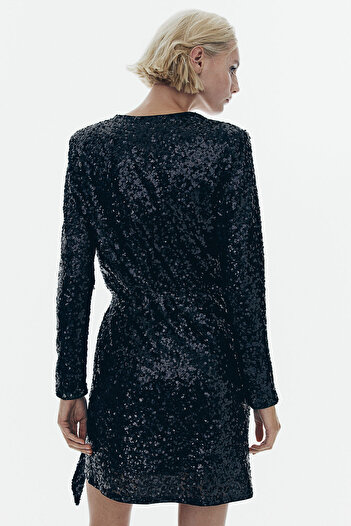 H&M Pullu Anvelop Elbise