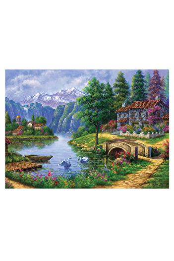 Art Puzzle 1500 Pieces Lake Village 5371