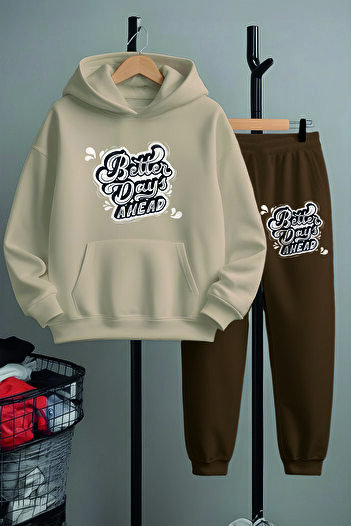 MYADA Custom Design Better Days Ahead Printed Tracksuit Set 22658